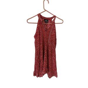 Angie Women's Sleeveless Floral Halter Bohemian Midi Dress - Medium